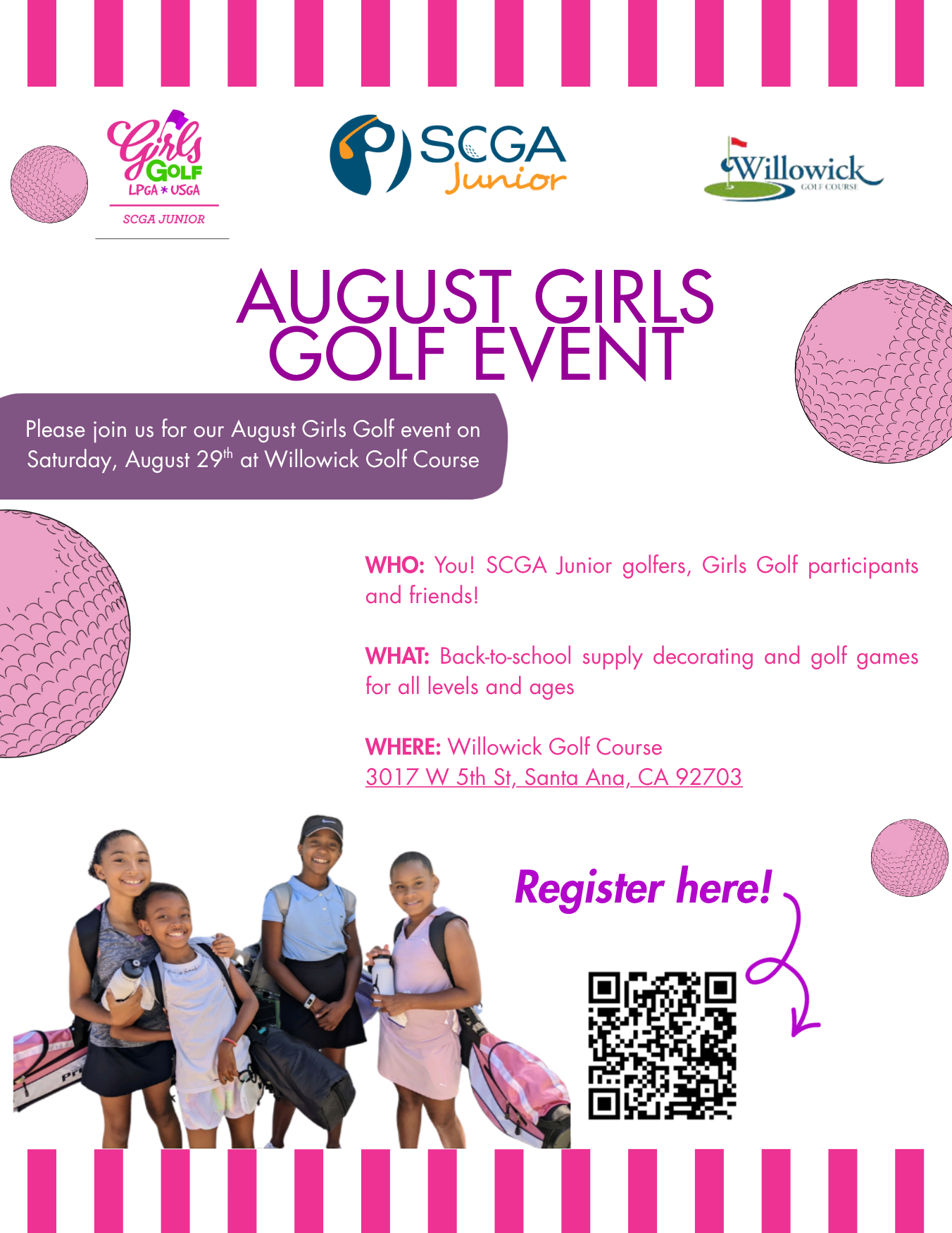OC August Girls Golf Flyer 2